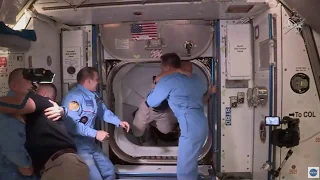 First NASA SpaceX Astronauts Enter ISS (Demo-2)