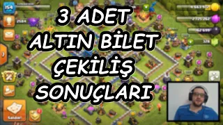 3 ADET ALTIN BİLET ÇEKİLİŞ SONUÇLARI