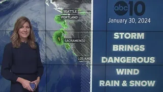 California Atmospheric River: Major winter storms and Flood Watch - Jan. 30,2024