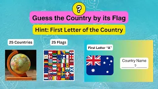 Guess the Country by its Flag| 25 Countries | 25 flags  #generalknowledge #quiz