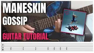 Maneskin - GOSSIP ft. Tom Morello (Rhythm Guitar Tutorial Cover + TABS)