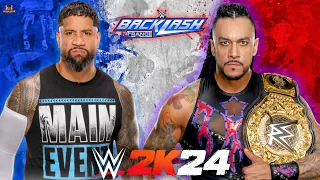 WWE 2K24: Jey Uso vs. Damian Priest - World Heavyweight Championship - WWE Backlash