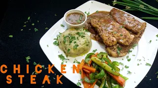 Best Chicken Steak |Restaurant Style Chicken Steak |Steak with Black Pepper Sauce By Happy Food Bite