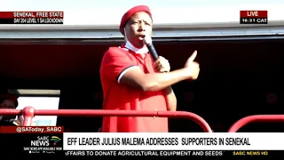 Julius Malema addresses EFF supporters in Senekal