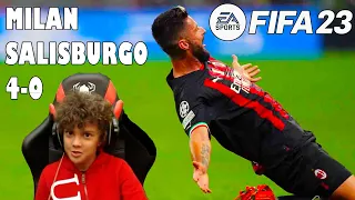 MILAN SALISBURGO 4-0 COME NELLA VITA REALE MA SU FIFA 23 - Gol di Giroud, Krunic e Messias