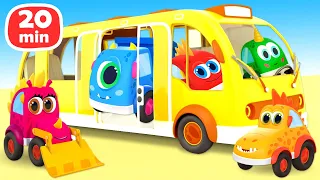 Sing with Mocas! The Wheels On The Bus song for kids & more nursery rhymes for babies.
