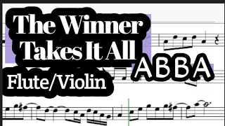 The Winner Takes It All Flute or Violin Sheet Music Backing Track Play Along Partitura