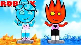 FOGO E ÁGUA NO ROBLOX (Fireboy and Watergirl Two player obby)