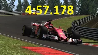 F1 2017 Ferrari SF70H Nordschleife World Record (not anymore) 4:57.178 + Setup Assetto Corsa