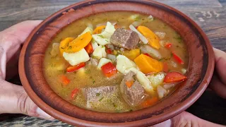 Turkish soup that everyone loves! Soup with batter and beef! It's worth doing!