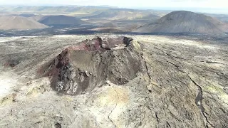 Iceland Fagradalsfjall volcano july 23 2022 Drone Vid