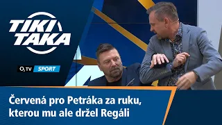 TIKI-TAKA: Červená pro Petráka za ruku, kterou mu ale držel Regáli