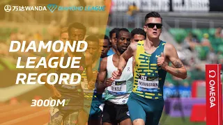 Jakob Ingebrigtsen edges out Yomif Kejelcha in close 3000m finish - Wanda Diamond League