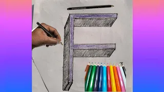 Creative 3d drawing on paper with pencil