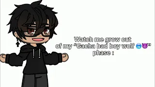 Watch me grow out of my “Gacha bad boy wolf 🥶😈 phase”