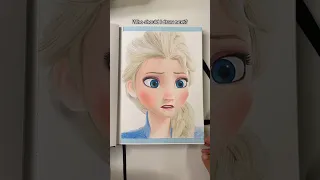 ASMR Drawing Elsa from Frozen #asmr #sketchbook