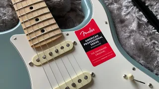 Mijn nieuwe Fender Stratocaster Professional 'Sonic Grey'. America!!