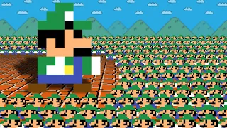 What if  Giant Tiny Luigi vs 9999 Luigi in Super Mario Bros. ?