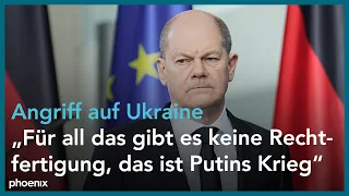 Scholz nach russischem Angriff auf die Ukraine