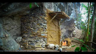 Stone Tunnel House Will Last Thousands of Years | 14 days, Stone Crushing by Hand - Bushcraft.