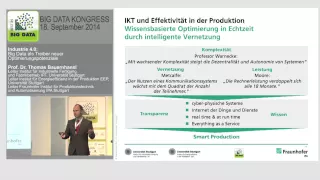 Vortrag Prof. Bauernhansl: »Industrie 4.0: Big Data als Treiber neuer Optimierungspotenziale«