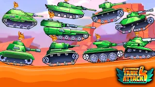 Tank Attack 4 - ALL 9 TANKS AND BOSS TANK UNLOCKED AND FULLY UPGRADED Walkthrough Android