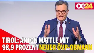 Tirol: Anton Mattle mit 98,9 Prozent neuer ÖVP-Obmann