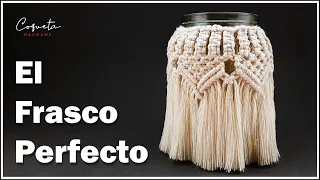 MACRAMÉ en TARROS de Cristal ♻️ Aprende a Decorar tus Frascos paso a paso