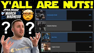 Reacting To Star Wars Black Series Lukenessmonster March Madness Polls! YOU GUYS ARE INSANE!