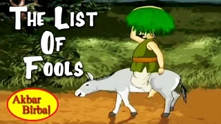 Akbar Birbal Tales In English | The List Of Fools | English Animated Stories For Kids