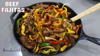 Steak Fajita Recipe -- Tasty Beef fajita Rice Bowl Recipe - Quick and Easy Rice Bowl dishes