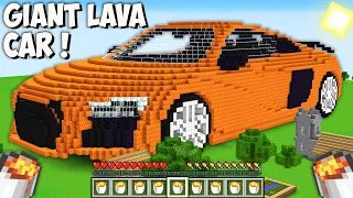 I found THE BIGGEST LAVA CAR in Minecraft! This is THE LONGEST GIANT LAVA SPORTAL CAR!