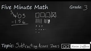 3rd Grade Math Subtracting Across Zeros