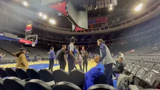 Luka Doncic Casually drains a trick shot 🔥