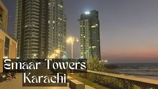 Emaar Towers Karachi | Oceanfront | Sunset 🌅 🌟