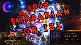 Diablo III Season 22 - Solo Barbarian Greater Rift 133