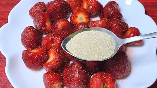 MIX YEAST WITH STRAWBERRIES, you will be delighted! DID YOU KNOW ABOUT THIS RECIPE? Fast and delicio