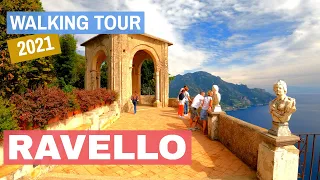 🇮🇹 Вилла Чимброне Равелло 4K - Пешеходная экскурсия - побережье Амальфи, Италия
