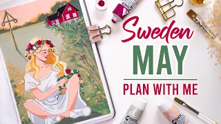 MAY Art Travel Journal Setup 2023 🏵️ PLAN WITH ME Sweden