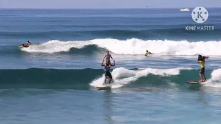 Bodyboard surfing