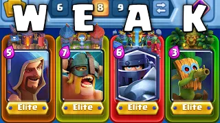 I Played the Worst Clash Royale Cards from EVERY Arena.. in One Deck
