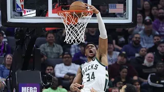 Sabonis Dunks on Lopez! Giannis 46 Pts vs Kings! 2022-23 NBA Season