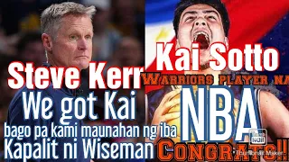 Kai Sotto Coach Steve Kerr kinuha na si Kai sa Warriors - Congratulations