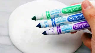 Satisfying Rainbow Slime Coloring Swirls with Classic Crayola Markers!