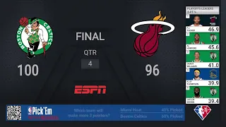 Celtics @ Heat | #NBAConferenceFinals presented by Google Pixel on ESPN Live Scoreboard
