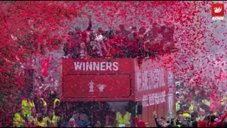 Highlights | Liverpool celebrate with thousands of fans at trophy parade
