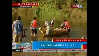 BP: 12-anyos, nalunod sa ilog