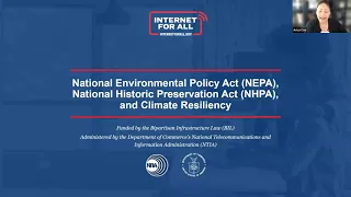 Internet for All Webinar Series: NEPA, Historical Preservation, and Climate Resiliency