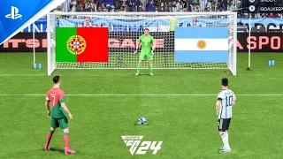 FC 24 | Argentina vs Portugal | Messi vs Ronaldo | Penalty Shootout - PS5 Gameplay