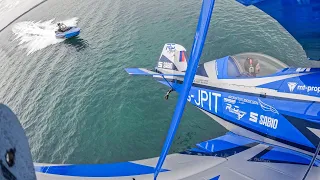 Boat vs Plane: Sunseeker Hawk 38 v Jet Pitts!